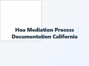 Hoa Mediation Letter Sample California