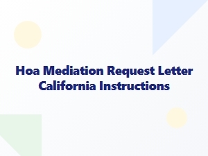 Hoa Mediation Request Guidelines California